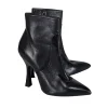 Stuart Weitzman - Black Leather Pointed Toe Short Boots Sz 6