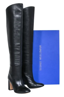 Stuart Weitzman - Black Leather Tall Boots Sz 5