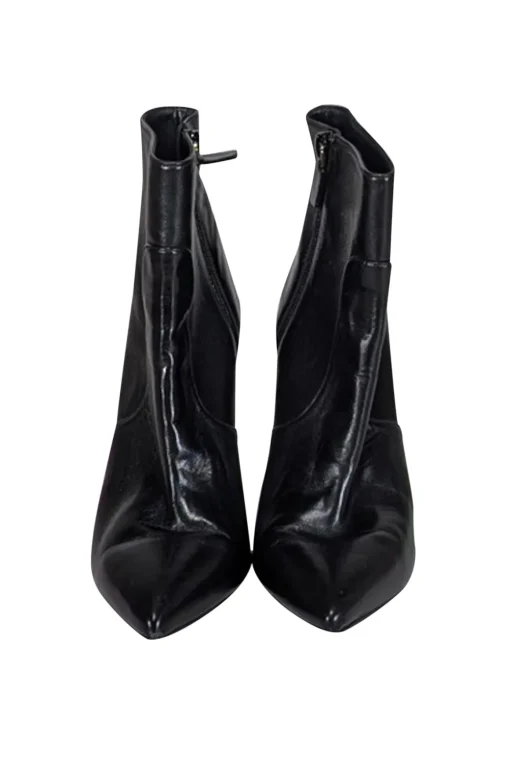 Stuart Weitzman - Black Leather Pointed Toe Short Boots Sz 6