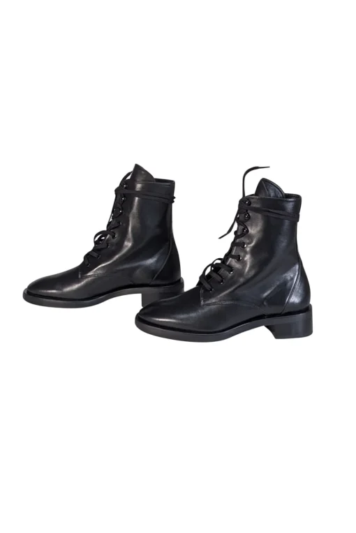 Stuart Weitzman - Black Leather "Sondra Sleek" Short Boots Sz 8