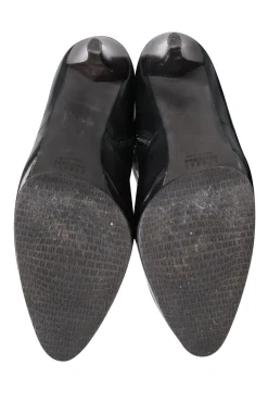 Stuart Weitzman - Black Leather Platform Stiletto Boots Sz 8.5