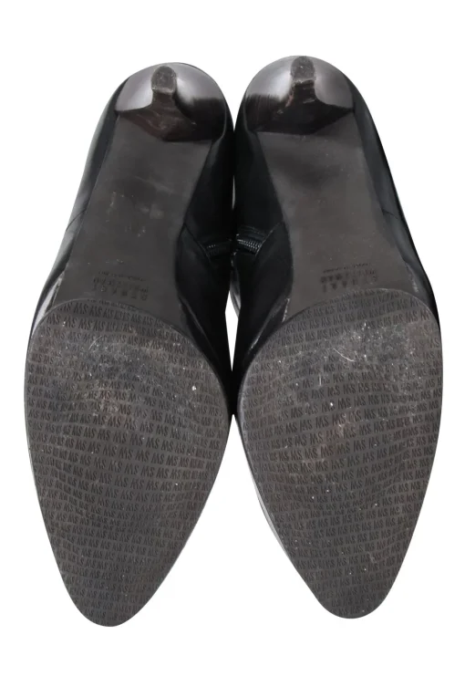 Stuart Weitzman - Black Leather Platform Stiletto Boots Sz 8.5