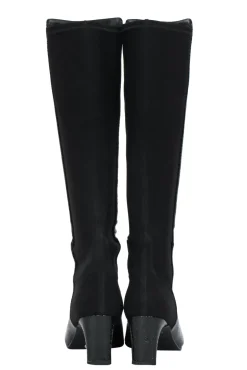 Stuart Weitzman - Black Reptile Embossed Patent Leather Boots Sz 9