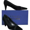 Stuart Weitzman - Black Suede Pointed Toe Pumps w/ Ribbon Trim Sz 9.5