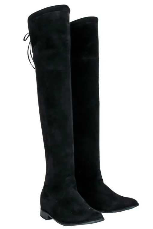 Stuart Weitzman - Black Suede Over-the-Knee Boots Sz 8.5