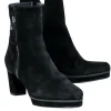 Stuart Weitzman - Black Suede Block Heel Platform Ankle Booties Sz 5.5