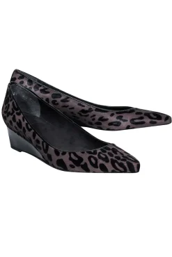 Stuart Weitzman - Brown & Black Leopard Print Pony Hair Pumps Sz 8.5