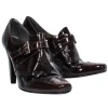 Stuart Weitzman - Brown Patent Leather Oxford Style Pump w/ Buckle Sz 8.5