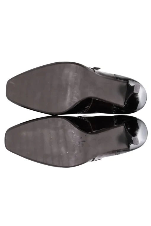 Stuart Weitzman - Brown Patent Leather Oxford Style Pump w/ Buckle Sz 8.5