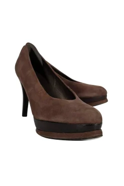 Stuart Weitzman - Brown Suede Platform Pumps Sz 6