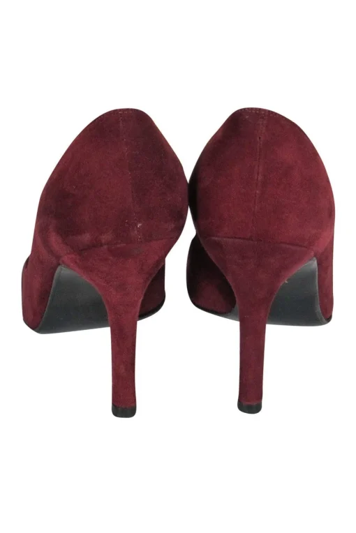 Stuart Weitzman - Burgundy Suede Pointed-Toe Pump Sz 5