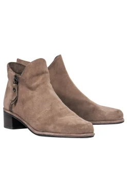 Stuart Weitzman - Dark Beige Suede Ankle Booties Sz 6.5