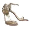 Stuart Weitzman - Gold Glitter Strappy Heels Sz 9