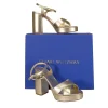 Stuart Weitzman - Gold Leather Platform Heels Sz 6.5