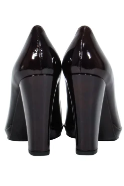 Stuart Weitzman - Maroon Rounded Toe Block Heel Pumps Sz 8.5