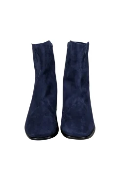 Stuart Weitzman - Navy Suede Short Boots Sz 7.5