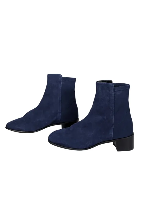 Stuart Weitzman - Navy Suede Short Boots Sz 7.5