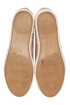 Stuart Weitzman - Pink Suede Flats w/ Fringe Front Sz 7.5