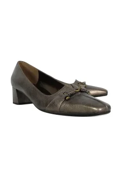 Stuart Weitzman - Silver Square Toe Heels Sz 7.5