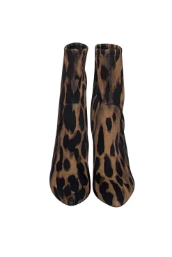 Stuart Weitzman - Tan & Black Leopard Print Short Boots Sz 7