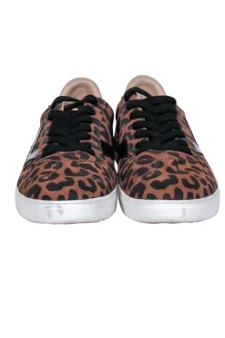 Stuart Weitzman - Tan & Black Leopard Print Sneakers Sz 9.5