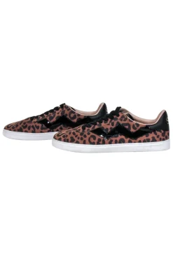 Stuart Weitzman - Tan & Black Leopard Print Sneakers Sz 9.5