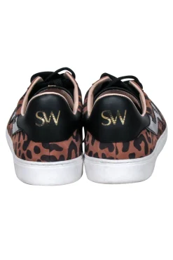 Stuart Weitzman - Tan & Black Leopard Print Sneakers Sz 9.5