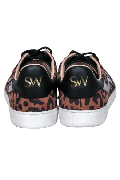 Stuart Weitzman - Tan & Black Leopard Print Sneakers Sz 9.5