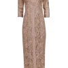 Sue Wong - Taupe Embroidered Lace Gown Sz 4