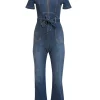 SukiSo - Medium Wash Belted Denim Jumpsuit Sz XS