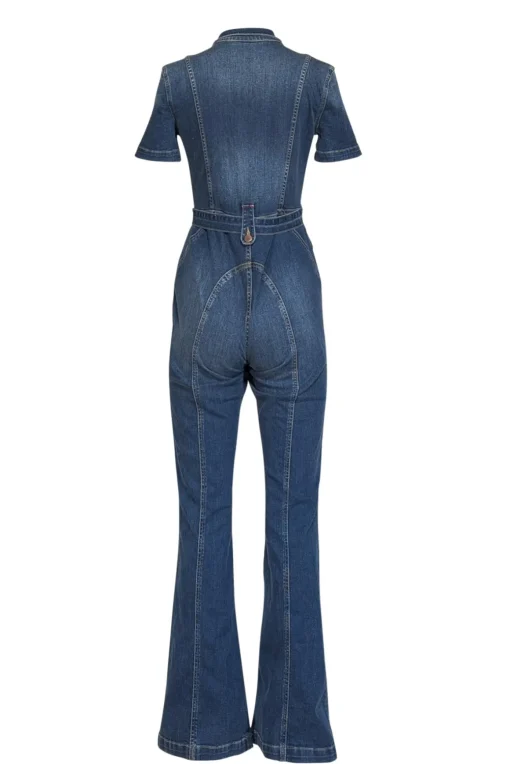 SukiSo - Medium Wash Belted Denim Jumpsuit Sz XS