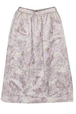 Suno - Blush Pink & Metallic Brocade Midi Skirt Sz M