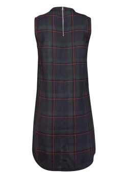 Suno - Navy, Green, & Red Plaid Sleeveless Ruffle Trim Dress Sz 8