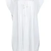 Suzie Kondi - White Cotton Crotchet Caftan Dress Sz S
