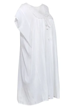 Suzie Kondi - White Cotton Crotchet Caftan Dress Sz S