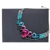 Swarovski - Pink, Blue, & Iridescent Stoe Statement Necklace