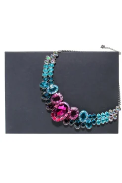 Swarovski - Pink, Blue, & Iridescent Stoe Statement Necklace