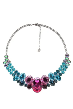 Swarovski - Pink, Blue, & Iridescent Stoe Statement Necklace