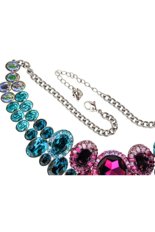 Swarovski - Pink, Blue, & Iridescent Stoe Statement Necklace