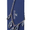 Swarovski - Silver Chain Necklace w/ Large Teardrop Crystals