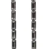 Swarovski - Silver Square Gem Drop Stud Earrings