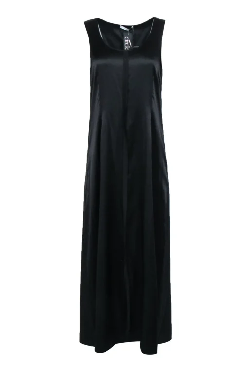 T by Alexander Wang - Black Satin Sleeveless Maxi Dress Sz 10