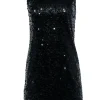 Tahari - Black Sequin Sleeveless Mini Dress Sz 2