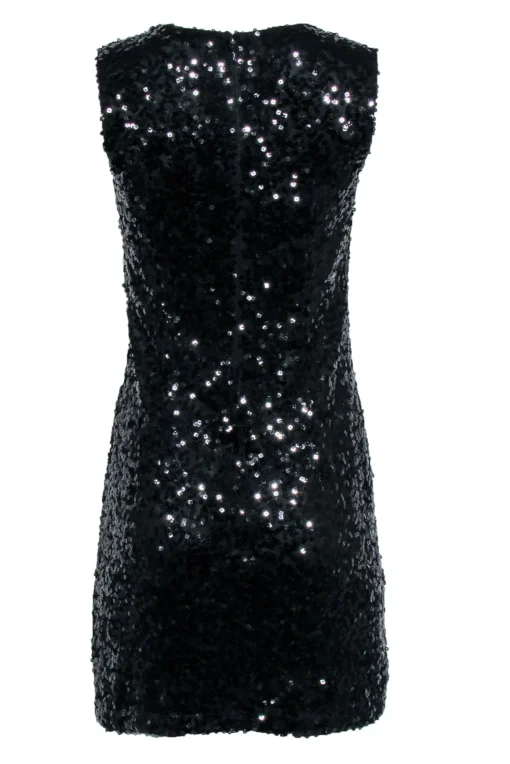 Tahari - Black Sequin Sleeveless Mini Dress Sz 2