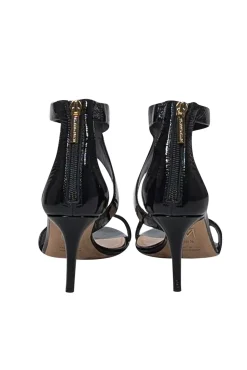 Tamara Mellon - Black Patent Leather Open Toe Sz 8.5