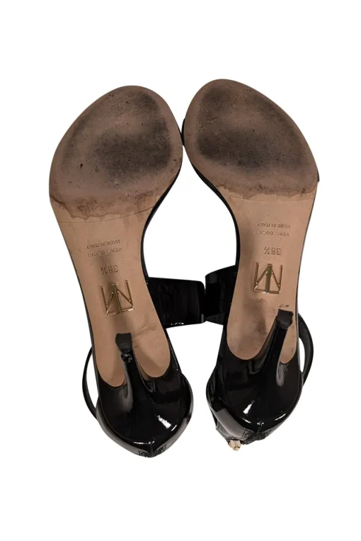 Tamara Mellon - Black Patent Leather Open Toe Sz 8.5