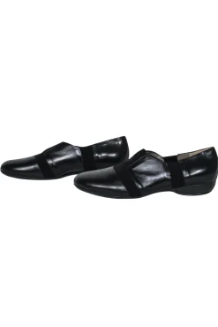 Taryn Rose - Black Leather & Fabric 