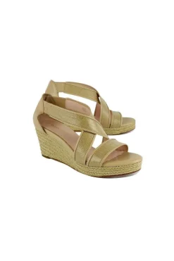 Taryn Rose - Tan Strappy Krissy Espadrille Wedges Sz 7.5