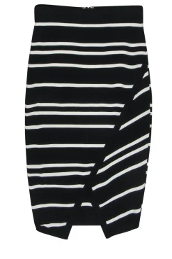 Ted Baker - Black & White Bandage "Petulia" Midi Skirt Sz 8