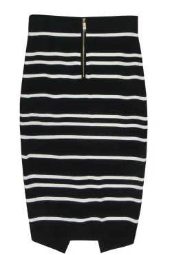 Ted Baker - Black & White Bandage "Petulia" Midi Skirt Sz 8